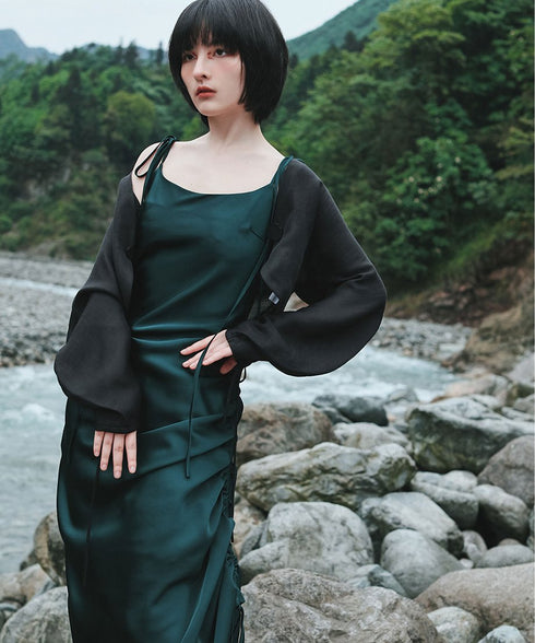 Sheer Volume Sleeve Cardigan